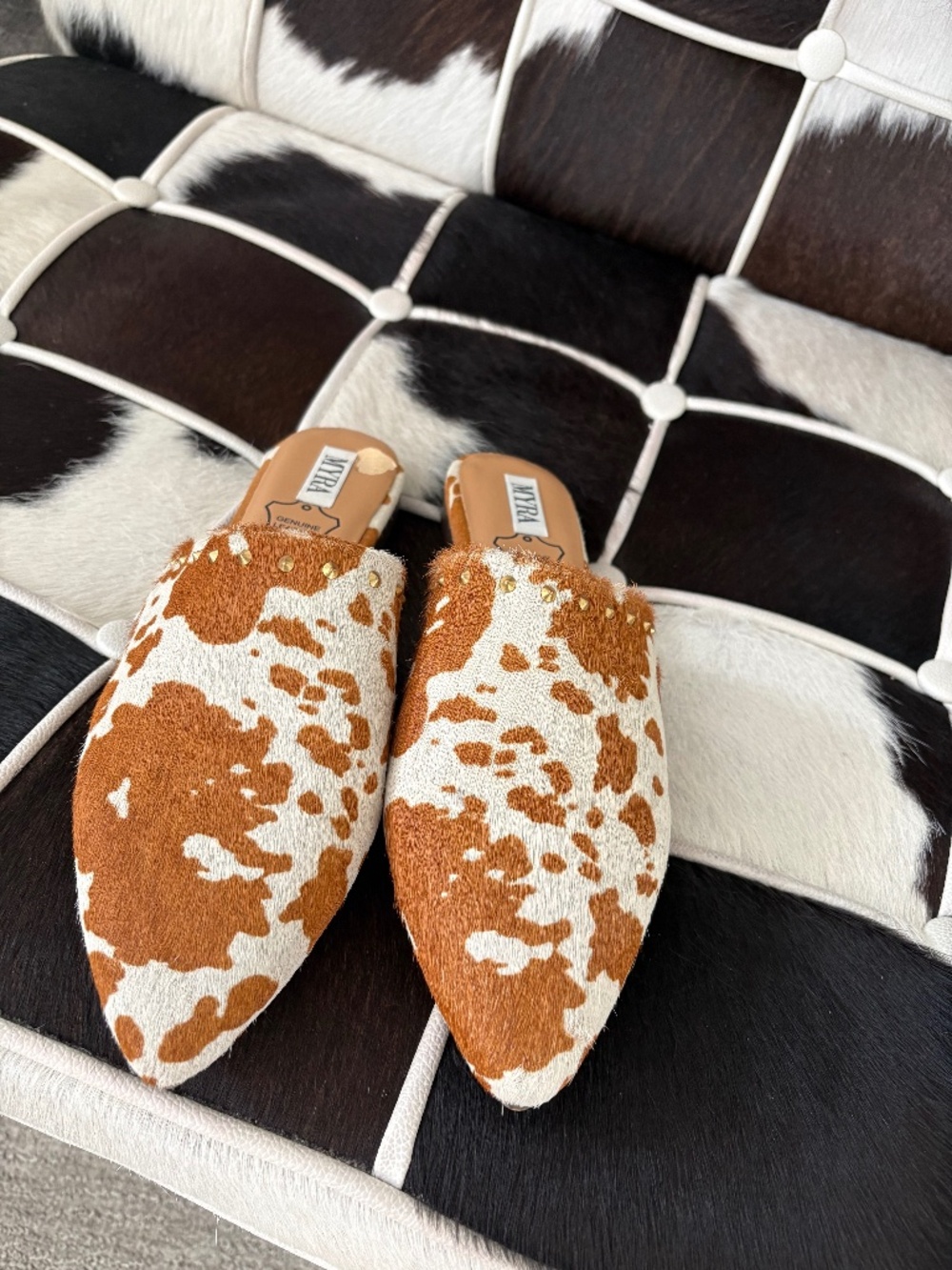 Fantastic Genuine Piny Hair Slip-Ons